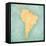 Map Of South America - Suriname (Vintage Series)-Tindo-Framed Stretched Canvas