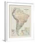 Map of South America-The Vintage Collection-Framed Giclee Print