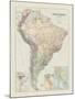 Map of South America-The Vintage Collection-Mounted Giclee Print