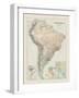 Map of South America-The Vintage Collection-Framed Giclee Print