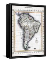 Map of South America-null-Framed Stretched Canvas