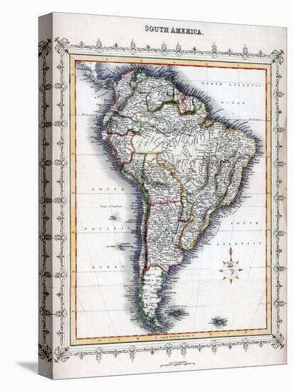 Map of South America-null-Stretched Canvas