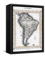 Map of South America-null-Framed Stretched Canvas