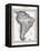 Map of South America-null-Framed Stretched Canvas