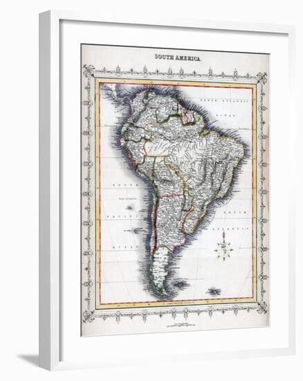 Map of South America-null-Framed Giclee Print