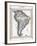 Map of South America-null-Framed Giclee Print