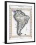 Map of South America-null-Framed Giclee Print