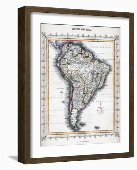 Map of South America-null-Framed Giclee Print