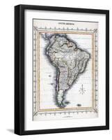 Map of South America-null-Framed Giclee Print