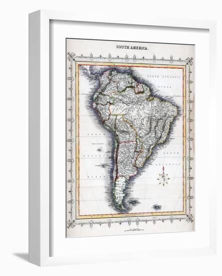 Map of South America-null-Framed Giclee Print