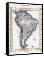 Map of South America-null-Framed Stretched Canvas