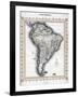 Map of South America-null-Framed Giclee Print