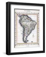 Map of South America-null-Framed Giclee Print