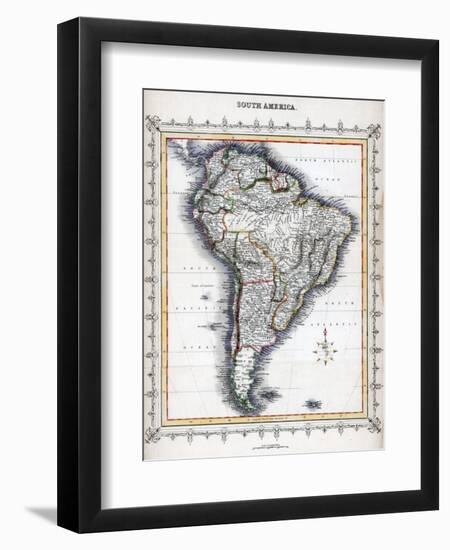 Map of South America-null-Framed Giclee Print