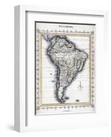 Map of South America-null-Framed Giclee Print