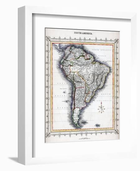 Map of South America-null-Framed Giclee Print