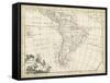 Map of South America-T. Jeffreys-Framed Stretched Canvas