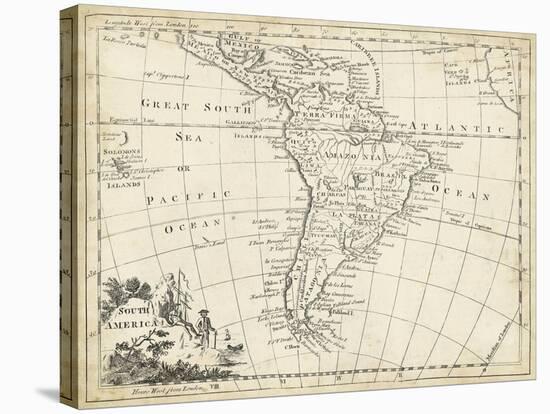 Map of South America-T. Jeffreys-Stretched Canvas