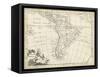 Map of South America-T. Jeffreys-Framed Stretched Canvas