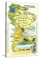 Map of South America-null-Stretched Canvas