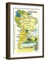 Map of South America-null-Framed Art Print