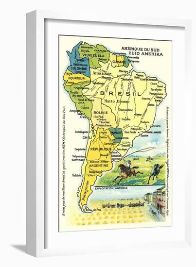 Map of South America-null-Framed Art Print