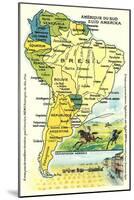 Map of South America-null-Mounted Art Print