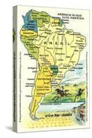 Map of South America-null-Stretched Canvas