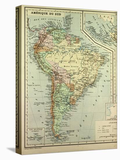 Map of South America-null-Stretched Canvas