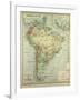 Map of South America-null-Framed Giclee Print