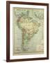 Map of South America-null-Framed Giclee Print