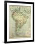 Map of South America-null-Framed Giclee Print