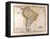 Map of South American, 1872-null-Framed Stretched Canvas