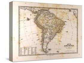 Map of South American, 1872-null-Stretched Canvas