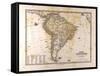 Map of South American, 1872-null-Framed Stretched Canvas