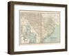 Map of South Carolina. United States. Inset Map of Charleston, Harbor and Vicinity-Encyclopaedia Britannica-Framed Art Print