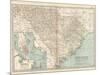 Map of South Carolina. United States. Inset Map of Charleston, Harbor and Vicinity-Encyclopaedia Britannica-Mounted Art Print