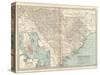 Map of South Carolina. United States. Inset Map of Charleston, Harbor and Vicinity-Encyclopaedia Britannica-Stretched Canvas