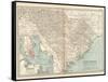 Map of South Carolina. United States. Inset Map of Charleston, Harbor and Vicinity-Encyclopaedia Britannica-Framed Stretched Canvas