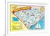 Map of South Carolina-null-Framed Premium Giclee Print