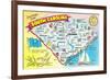 Map of South Carolina-null-Framed Premium Giclee Print