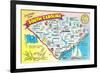 Map of South Carolina-null-Framed Premium Giclee Print