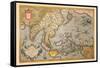 Map of South East Asia-Abraham Ortelius-Framed Stretched Canvas