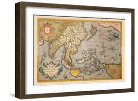 Map of South East Asia-Abraham Ortelius-Framed Art Print