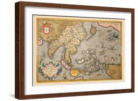 Map of South East Asia-Abraham Ortelius-Framed Art Print