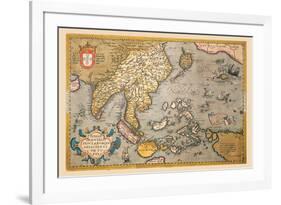 Map of South East Asia-Abraham Ortelius-Framed Premium Giclee Print