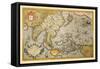 Map of South East Asia-Abraham Ortelius-Framed Stretched Canvas