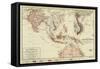 Map of South-Eastern Asia and Northern Australia; Enlarged Map of Tonquin, Annam and Cochhin China-null-Framed Stretched Canvas
