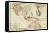 Map of South-Eastern Asia and Northern Australia; Enlarged Map of Tonquin, Annam and Cochhin China-null-Framed Stretched Canvas