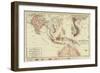 Map of South-Eastern Asia and Northern Australia; Enlarged Map of Tonquin, Annam and Cochhin China-null-Framed Giclee Print